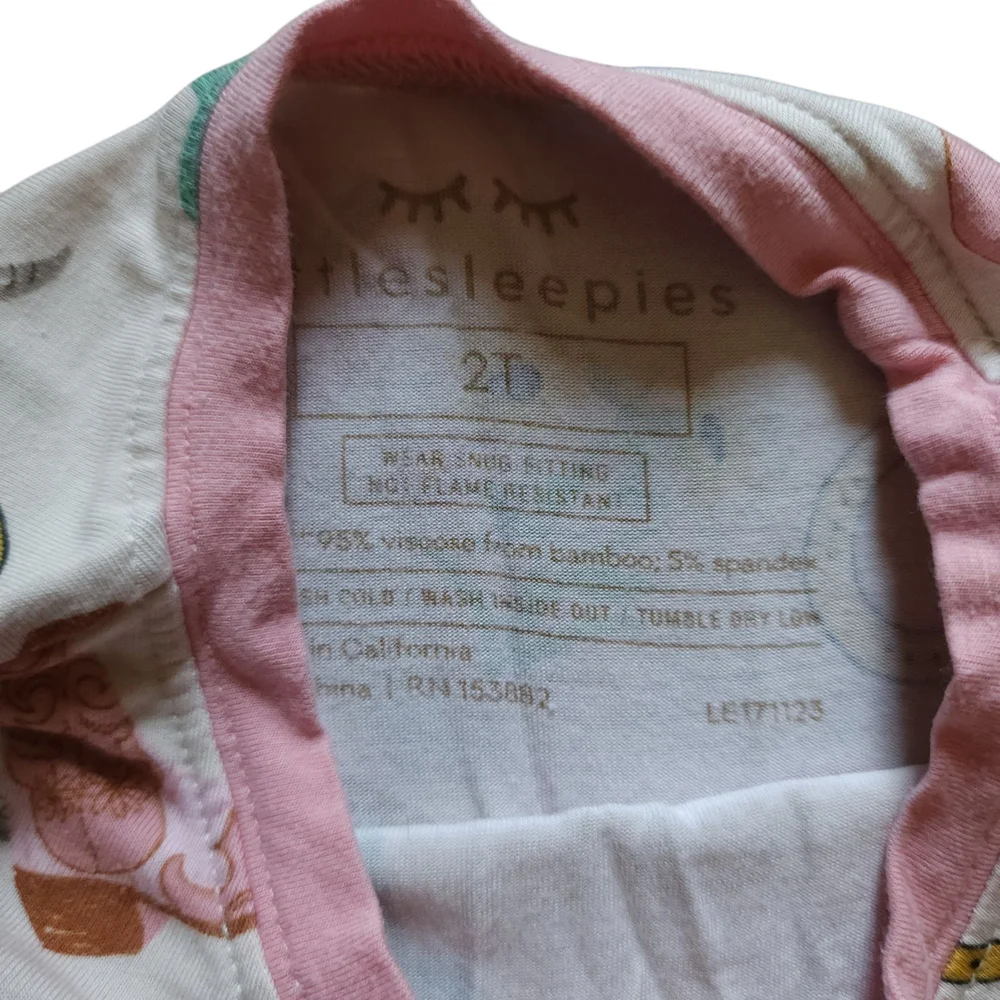 Little Sleepies Western Pajama Set - Pink and Green